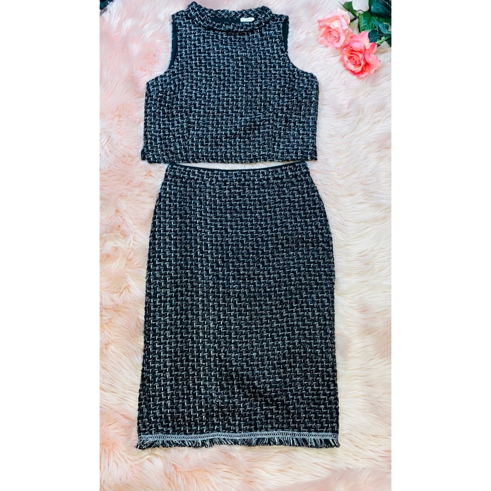 Eva Mendes Two Piece Elettra Pencil Skirt Set